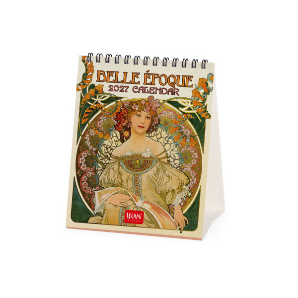 Calendário de secretária Belle Époque 2027 - 12 x 14,5 cm
