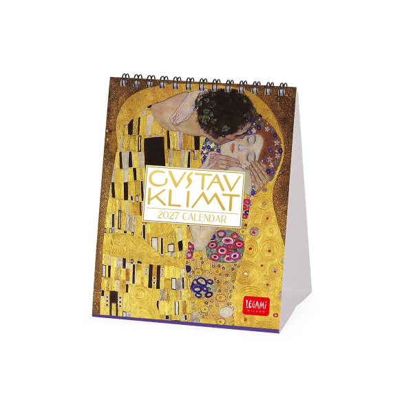 Calendário de secretária Gustav Klimt 2027 - 12 x 14,5 cm