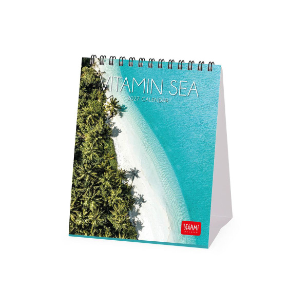 Calendário de secretária Vitamin Sea 2027 - 12 x 14,5 cm