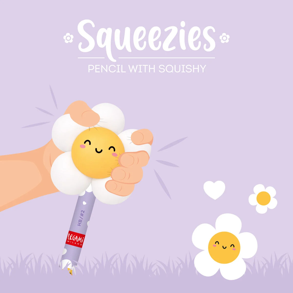 Pencil with cute daisy 